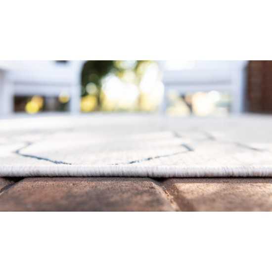 Rug Unique Loom Outdoor Trellis Ivory Runner 2' 0 x 6' 0