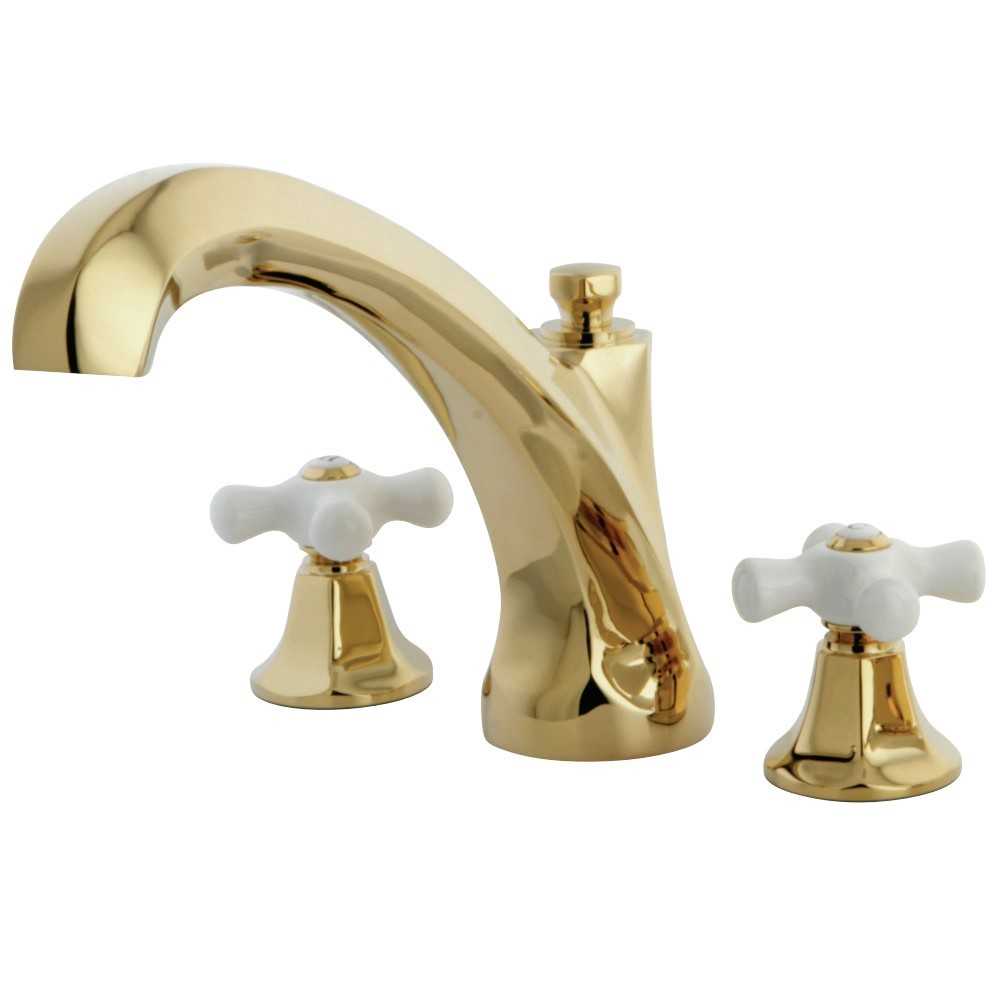 Kingston Brass Metropolitan Roman Tub Faucet, Polished Brass Kingston Brass Metropolitan Roman Tub Faucet, Polished Brass