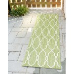 Rug Unique Loom Outdoor Trellis Green Runner 2' 0 x 6' 0