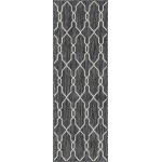 Rug Unique Loom Outdoor Trellis Charcoal Runner 2' 0 x 6' 0