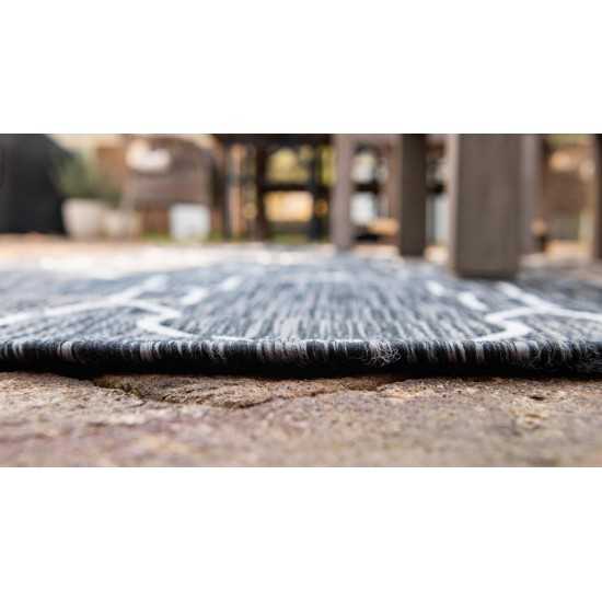 Rug Unique Loom Outdoor Trellis Charcoal Runner 2' 0 x 6' 0