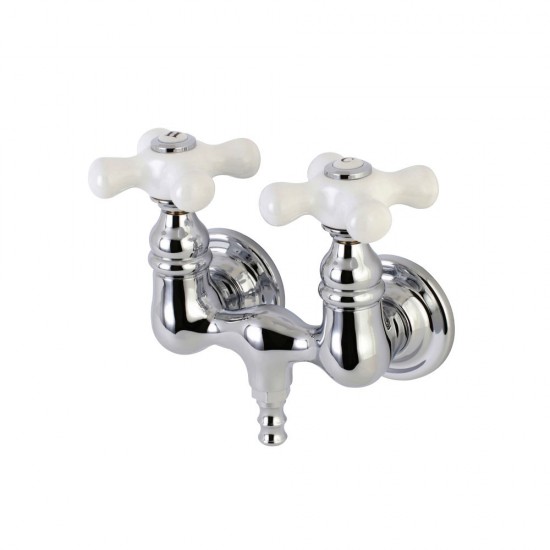 Aqua Vintage Vintage 3-3/8 Inch Wall Mount Tub Faucet, Polished Chrome