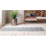 Rug Unique Loom Outdoor Trellis Gray Runner 2' 0 x 6' 0