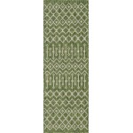 Rug Unique Loom Outdoor Trellis Green Runner 2' 0 x 6' 0