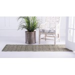 Rug Unique Loom Outdoor Trellis Green Runner 2' 0 x 6' 0