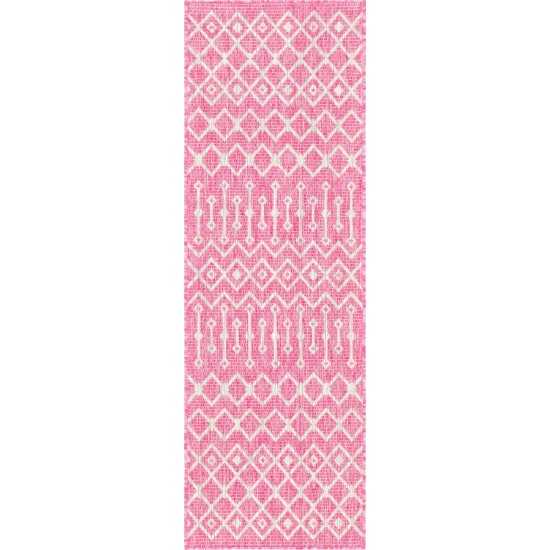 Rug Unique Loom Outdoor Trellis Pink Runner 2' 0 x 6' 0