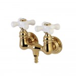 Aqua Vintage Vintage 3-3/8 Inch Wall Mount Tub Faucet, Polished Brass