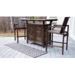 Rug Unique Loom Outdoor Trellis Charcoal Gray Runner 2' 0 x 6' 0