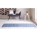 Rug Unique Loom Outdoor Trellis Blue Runner 2' 0 x 6' 0