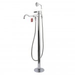 Kingston Brass Kaiser Freestanding Tub Faucet with Hand Shower, Polished Chrome