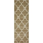 Rug Unique Loom Outdoor Trellis Light Brown Runner 2' 0 x 6' 0