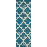 Rug Unique Loom Outdoor Trellis Turquoise Runner 2' 0 x 6' 0