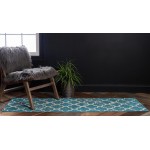 Rug Unique Loom Outdoor Trellis Turquoise Runner 2' 0 x 6' 0