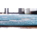 Rug Unique Loom Outdoor Trellis Turquoise Runner 2' 0 x 6' 0
