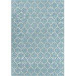 Rug Unique Loom Outdoor Trellis Aquamarine Rectangular 10' 0 x 14' 0