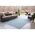 Rug Unique Loom Outdoor Trellis Aqua Blue Rectangular 10' 0 x 14' 0