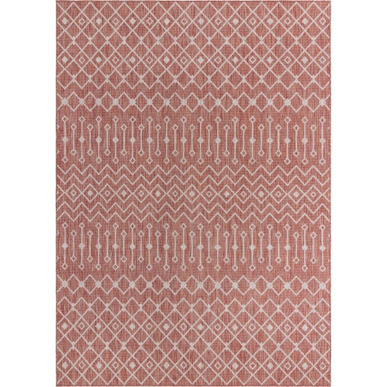 Rug Unique Loom Outdoor Trellis Rust Red Rectangular 10' 0 x 14' 0