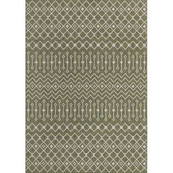 Rug Unique Loom Outdoor Trellis Green Rectangular 9' 10 x 14' 0