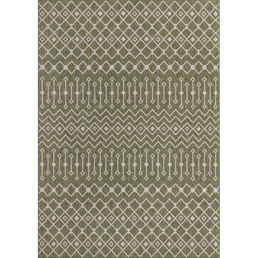 Rug Unique Loom Outdoor Trellis Green Rectangular 9' 10 x 14' 0