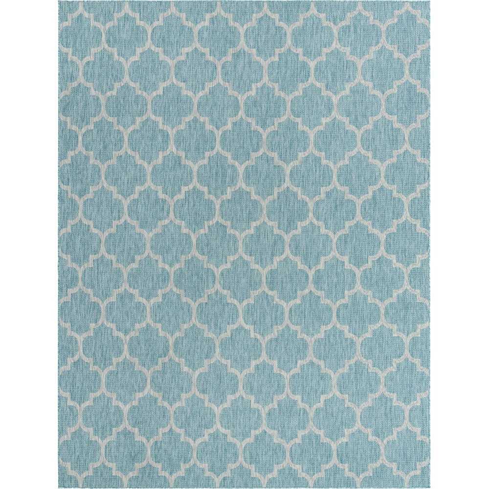 Rug Unique Loom Outdoor Trellis Aquamarine Rectangular 10' 0 x 13' 0 Rug Unique Loom Outdoor Trellis Aquamarine Rectangular 10' 0 x 13' 0