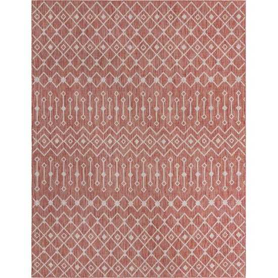 Rug Unique Loom Outdoor Trellis Rust Red Rectangular 10' 0 x 13' 0