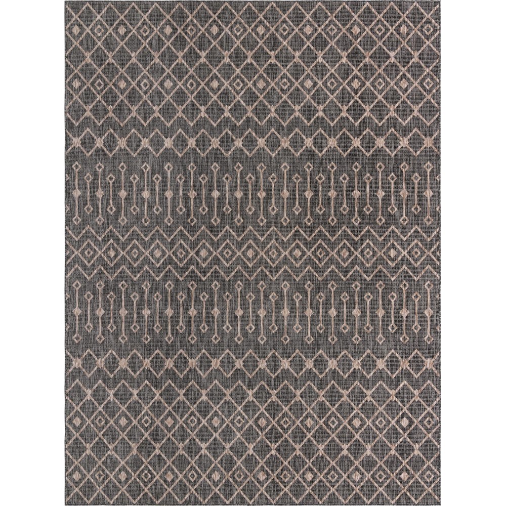 Rug Unique Loom Outdoor Trellis Charcoal Gray Rectangular 10' 0 x 13' 0 Rug Unique Loom Outdoor Trellis Charcoal Gray Rectangular 10' 0 x 13' 0