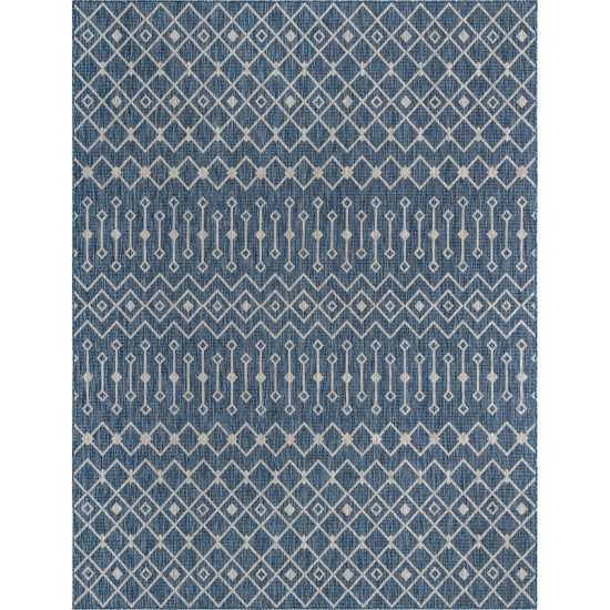 Rug Unique Loom Outdoor Trellis Blue Rectangular 10' 0 x 13' 0