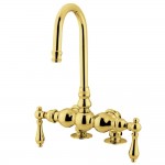 Kingston Brass Vintage 3-3/8-Inch Deck Mount Tub Faucet, Polished Brass