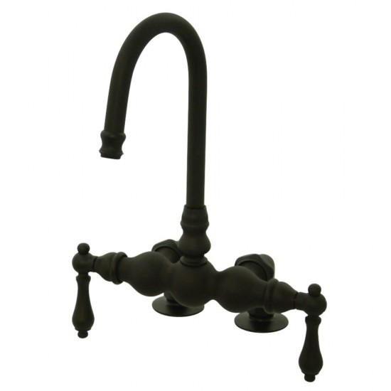 Kingston Brass Vintage 3-3/8-Inch Deck Mount Tub Faucet, Oil Rubbed Bronze