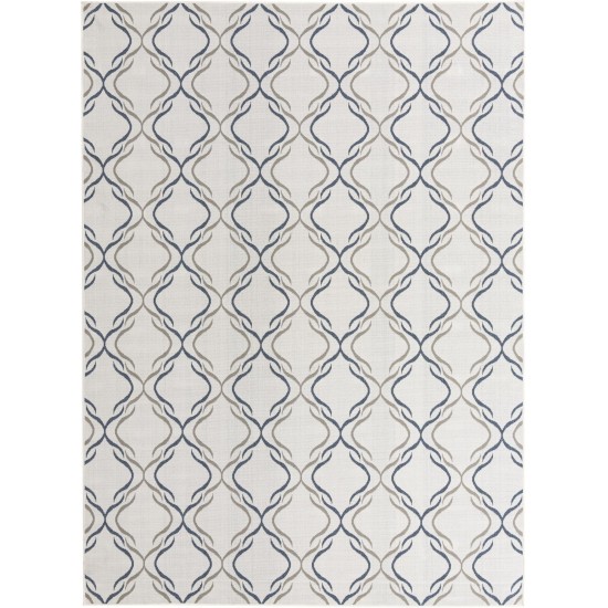 Rug Unique Loom Outdoor Trellis Ivory Rectangular 9' 0 x 12' 0