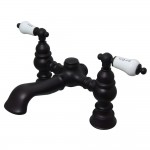 Kingston Brass Vintage 7-Inch Deck Mount Tub Faucet, Oil Rubbed Bronze
