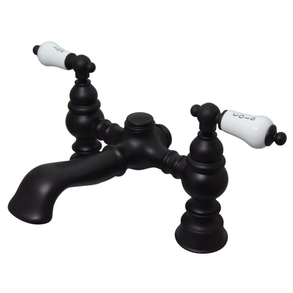 Kingston Brass Vintage 7-Inch Deck Mount Tub Faucet, Oil Rubbed Bronze