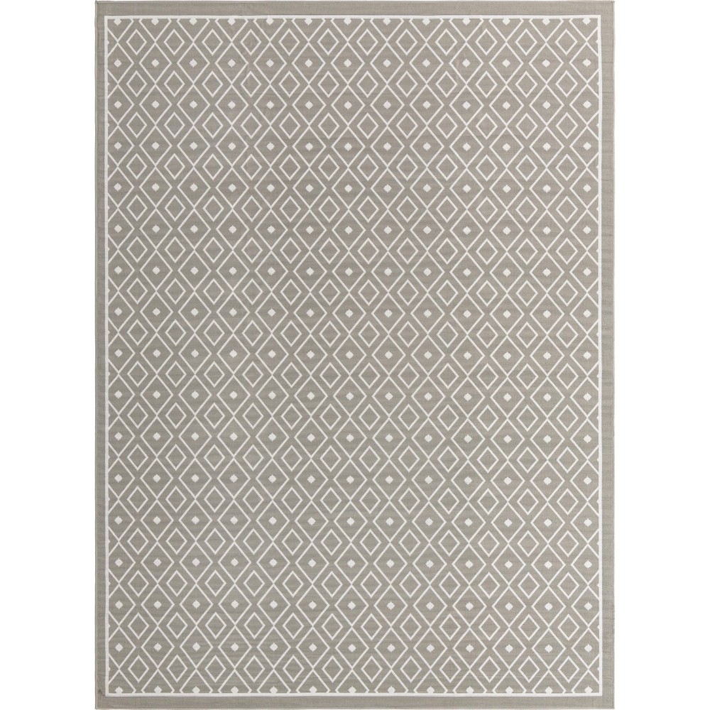 Rug Unique Loom Outdoor Trellis Gray Rectangular 9' 0 x 12' 0 Rug Unique Loom Outdoor Trellis Gray Rectangular 9' 0 x 12' 0