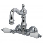 Kingston Brass Vintage 3-3/8-Inch Wall Mount Tub Faucet, Polished Chrome