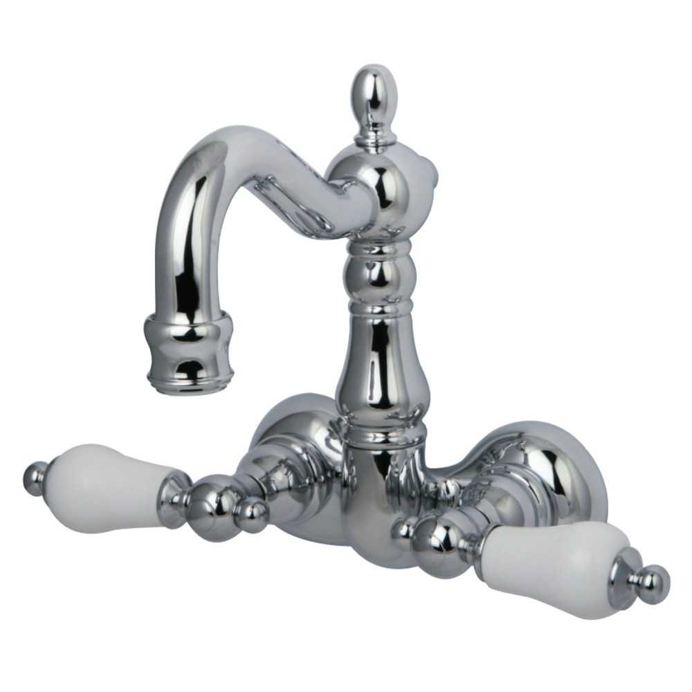 Kingston Brass Vintage 3-3/8-Inch Wall Mount Tub Faucet, Polished Chrome