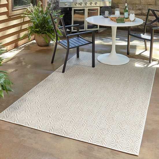 Rug Unique Loom Outdoor Trellis Tan Rectangular 8' 0 x 11' 4