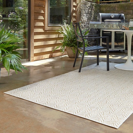 Rug Unique Loom Outdoor Trellis Tan Rectangular 8' 0 x 11' 4
