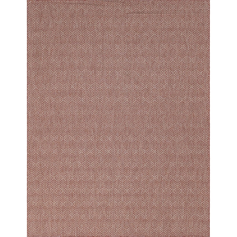 Rug Unique Loom Outdoor Trellis Rust Red Rectangular 9' 0 x 12' 0