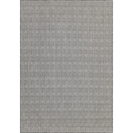 Rug Unique Loom Outdoor Trellis Charcoal Rectangular 8' 0 x 11' 4