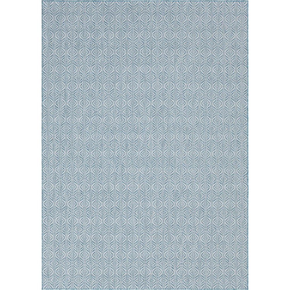 Rug Unique Loom Outdoor Trellis Blue Rectangular 8' 0 x 11' 4 Rug Unique Loom Outdoor Trellis Blue Rectangular 8' 0 x 11' 4