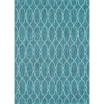 Rug Unique Loom Outdoor Trellis Teal Rectangular 8' 0 x 11' 4