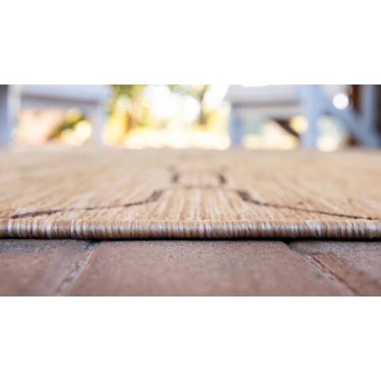 Rug Unique Loom Outdoor Trellis Tan Rectangular 9' 0 x 12' 0