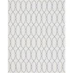 Rug Unique Loom Outdoor Trellis Ivory Rectangular 9' 0 x 12' 0