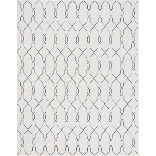 Rug Unique Loom Outdoor Trellis Ivory Rectangular 9' 0 x 12' 0