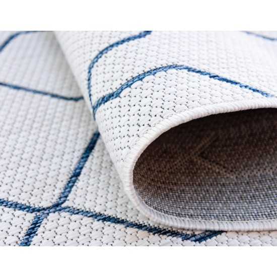Rug Unique Loom Outdoor Trellis Ivory Rectangular 9' 0 x 12' 0