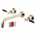 Kingston Brass Kaiser 2-Handle Wall Mount Roman Tub Faucet, Polished Nickel