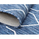 Rug Unique Loom Outdoor Trellis Navy Blue Rectangular 8' 0 x 11' 4