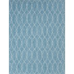 Rug Unique Loom Outdoor Trellis Blue Rectangular 9' 0 x 12' 0