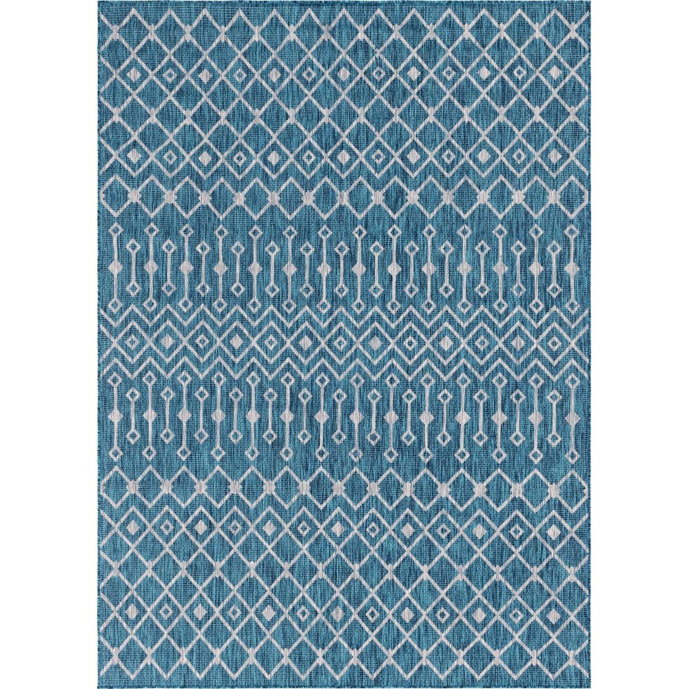 Rug Unique Loom Outdoor Trellis Teal Rectangular 8' 0 x 11' 4 Rug Unique Loom Outdoor Trellis Teal Rectangular 8' 0 x 11' 4