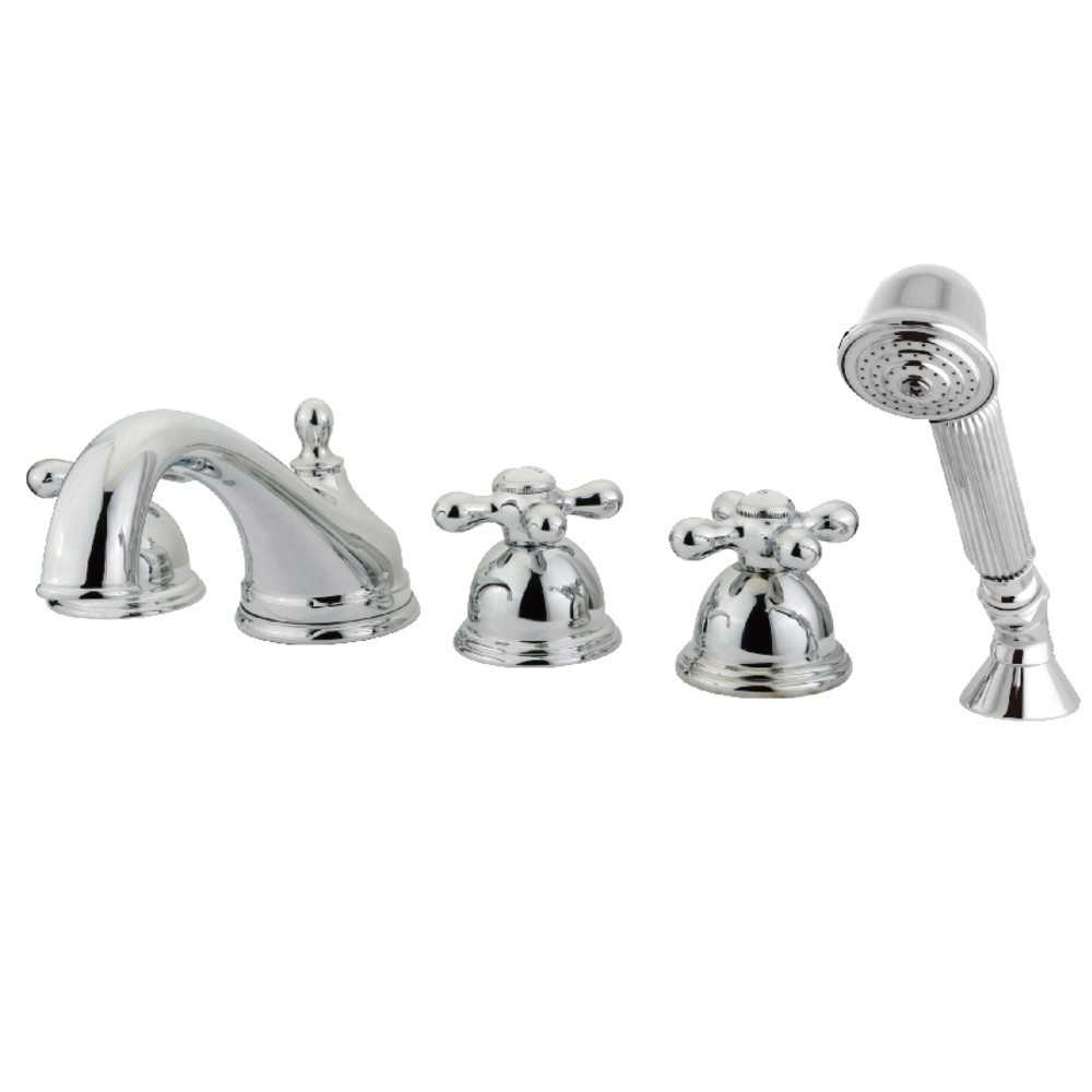 Kingston Brass Roman Tub Faucet with Hand Shower, Polished Chrome Kingston Brass Roman Tub Faucet with Hand Shower, Polished Chrome